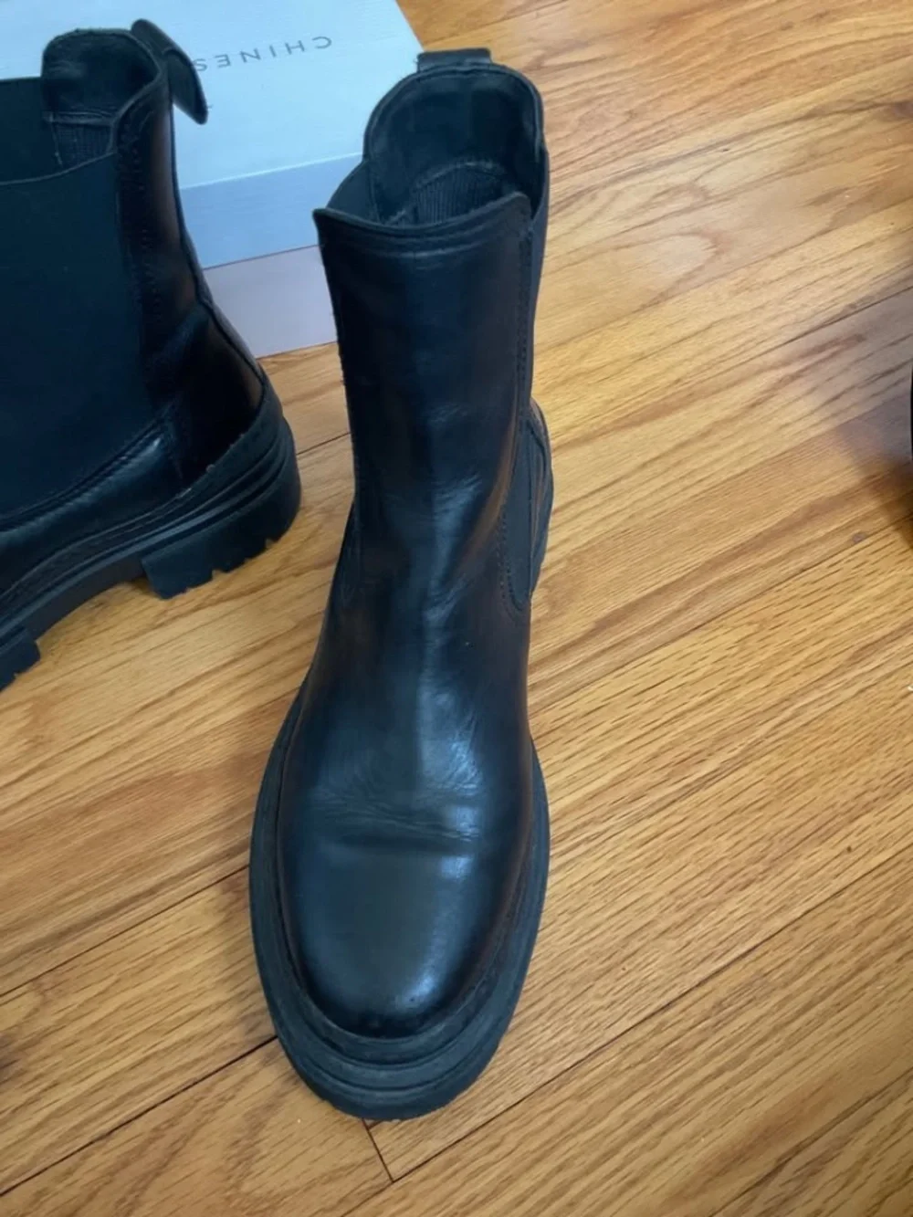 Black Platform Chelsea Boots